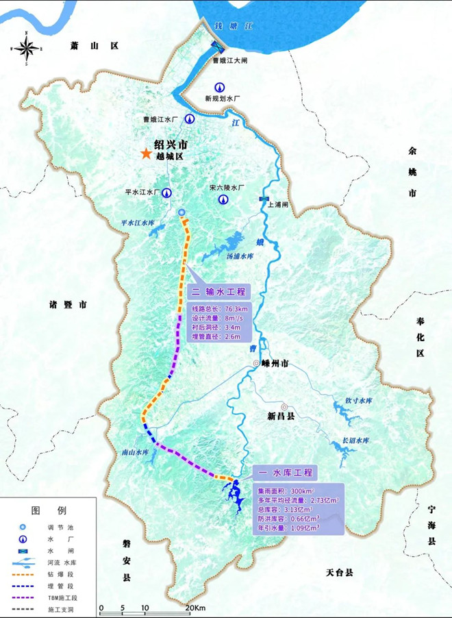 浙江镜岭水库工程由水库枢纽工程和输水工程两部分组成示意图.jpg